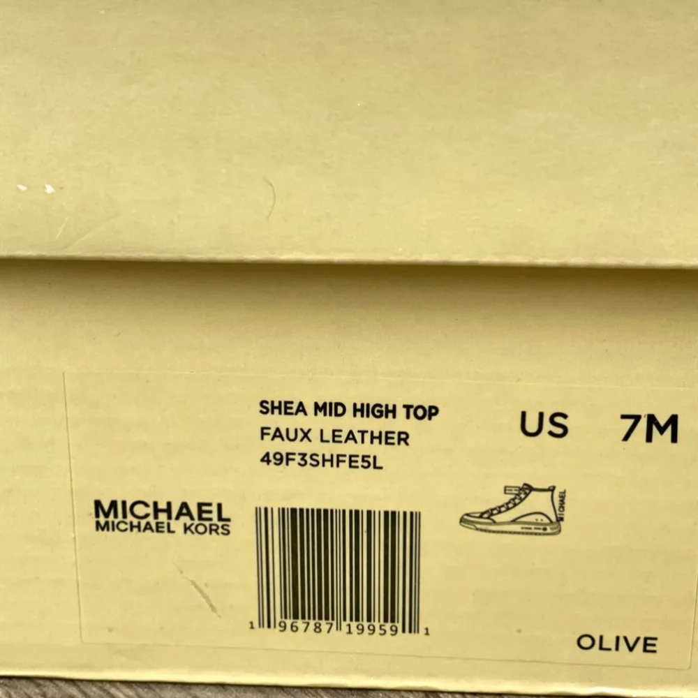 Michael Kors Sheia High Top Sneakers Olive Color